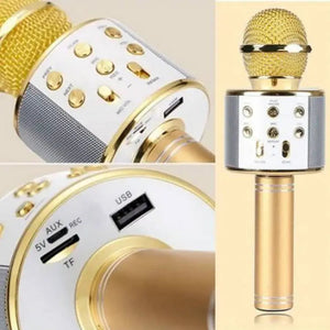 3-in-1 Handheld Portable Bluetooth Karaoke Microphone Recording Mic Speaker