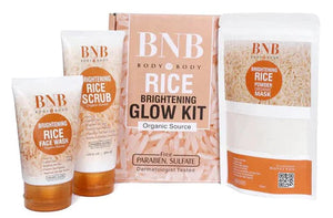 3in1 Rice Extract Bright & Glow Kit for Korean Glass Skin