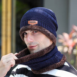 Song Ting Warm Knitted 1 Hat and 1 Neck Warmer Collar